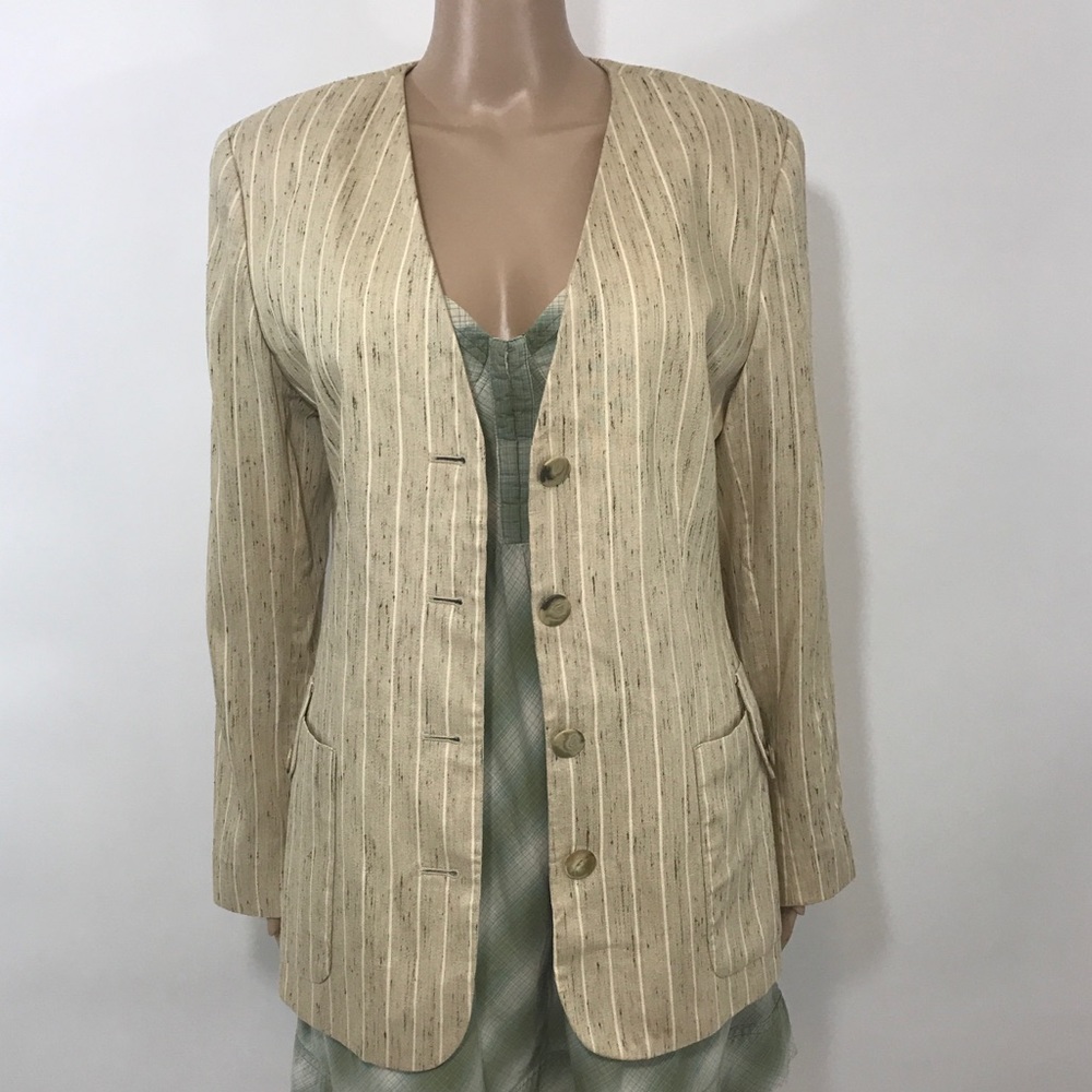 Valentino Collarless Blazer
